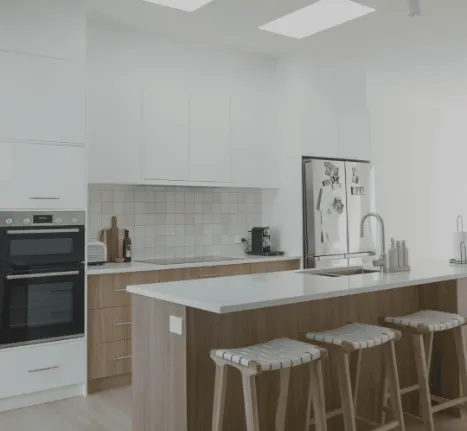 Dornford custom home — modern kitchen interior