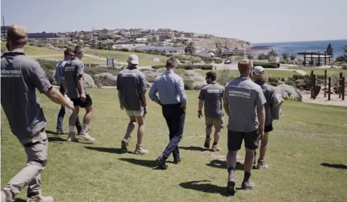 Team walking